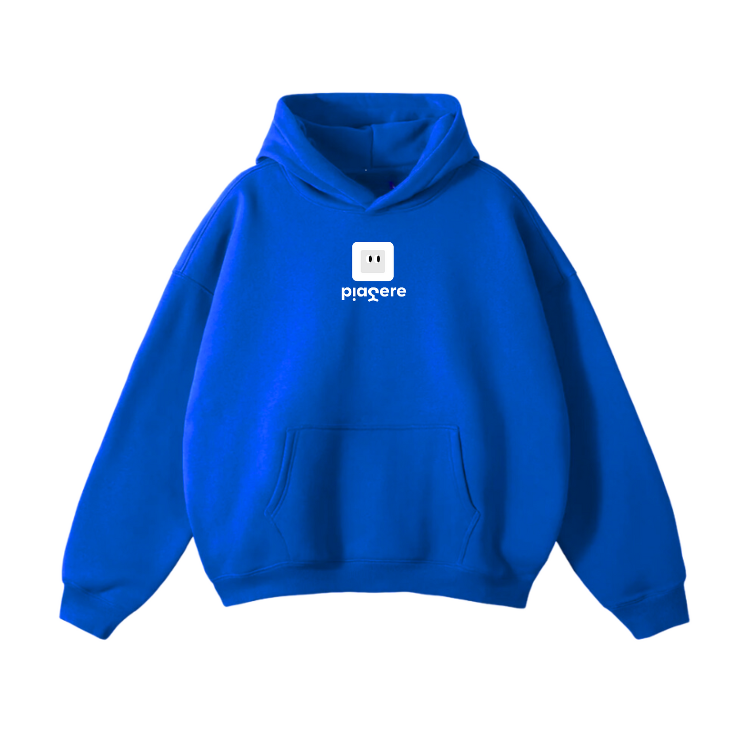 hoodie bleu/ Quadrato gris